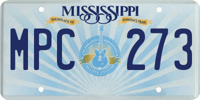 MS license plate MPC273