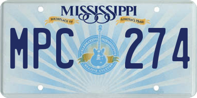 MS license plate MPC274