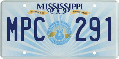 MS license plate MPC291