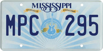 MS license plate MPC295