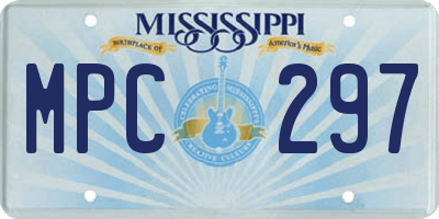 MS license plate MPC297