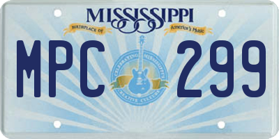 MS license plate MPC299