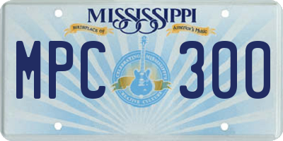 MS license plate MPC300