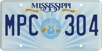 MS license plate MPC304
