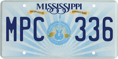 MS license plate MPC336