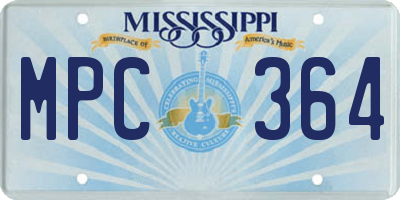 MS license plate MPC364