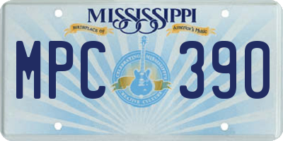 MS license plate MPC390