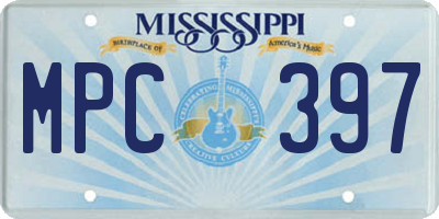 MS license plate MPC397