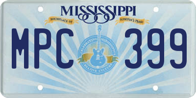 MS license plate MPC399