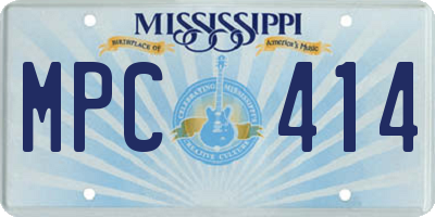 MS license plate MPC414