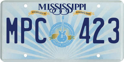 MS license plate MPC423