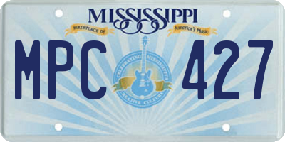MS license plate MPC427
