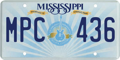 MS license plate MPC436
