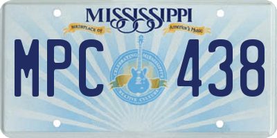 MS license plate MPC438