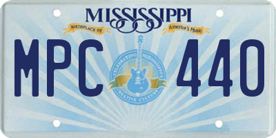 MS license plate MPC440