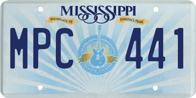 MS license plate MPC441