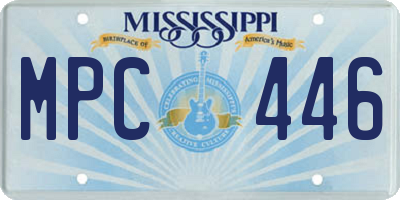 MS license plate MPC446
