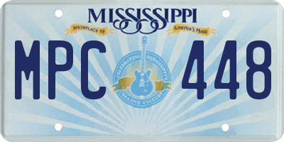 MS license plate MPC448