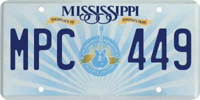 MS license plate MPC449
