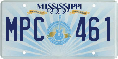 MS license plate MPC461