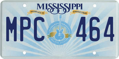 MS license plate MPC464