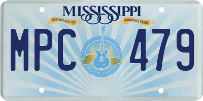 MS license plate MPC479