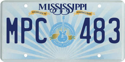 MS license plate MPC483