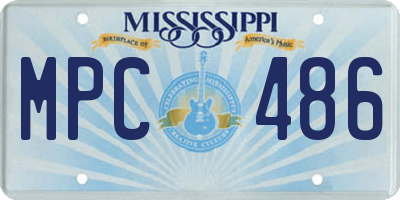 MS license plate MPC486