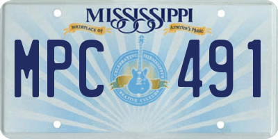 MS license plate MPC491