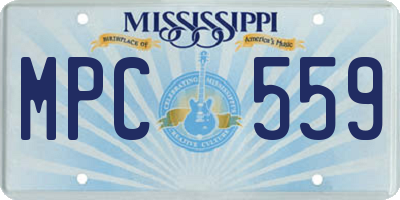 MS license plate MPC559