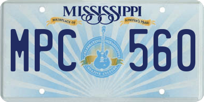 MS license plate MPC560