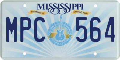 MS license plate MPC564