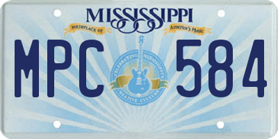 MS license plate MPC584