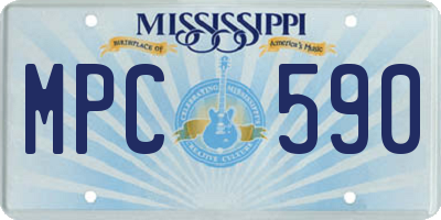MS license plate MPC590