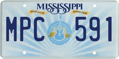 MS license plate MPC591