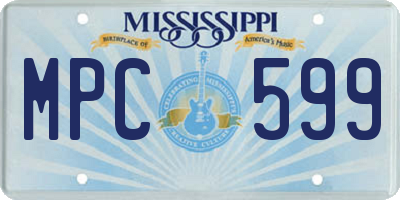 MS license plate MPC599