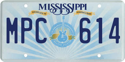 MS license plate MPC614