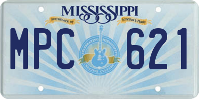 MS license plate MPC621