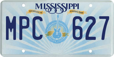 MS license plate MPC627