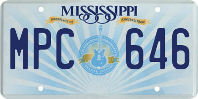 MS license plate MPC646