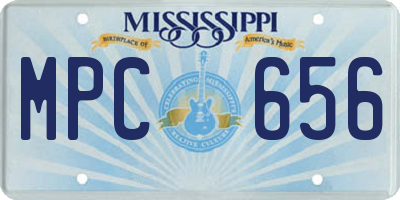 MS license plate MPC656