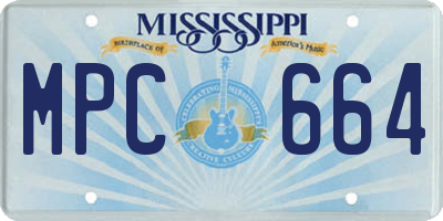 MS license plate MPC664