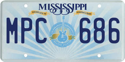 MS license plate MPC686