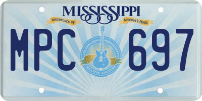 MS license plate MPC697