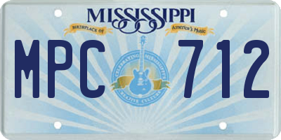 MS license plate MPC712