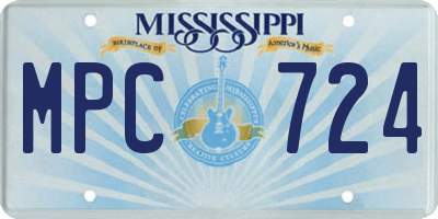 MS license plate MPC724