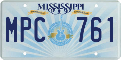 MS license plate MPC761