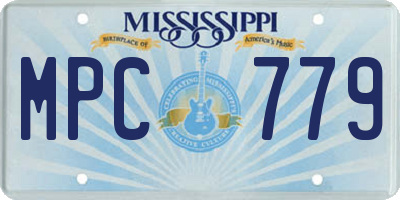 MS license plate MPC779