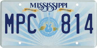 MS license plate MPC814