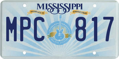 MS license plate MPC817